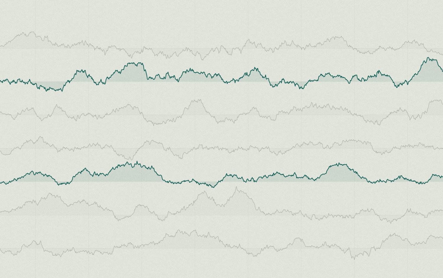 Abstract study of stacked continuous data streams, used as cover artwork